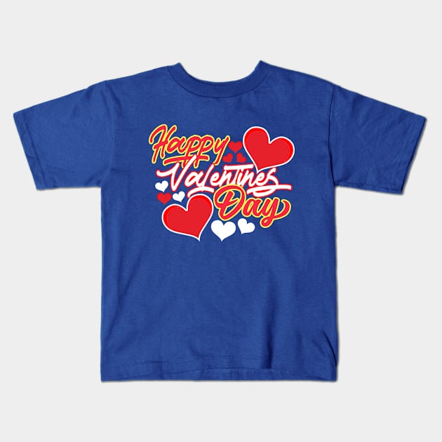 Happy Valentines Day 2022 Kids T-Shirt by RelianceDesign